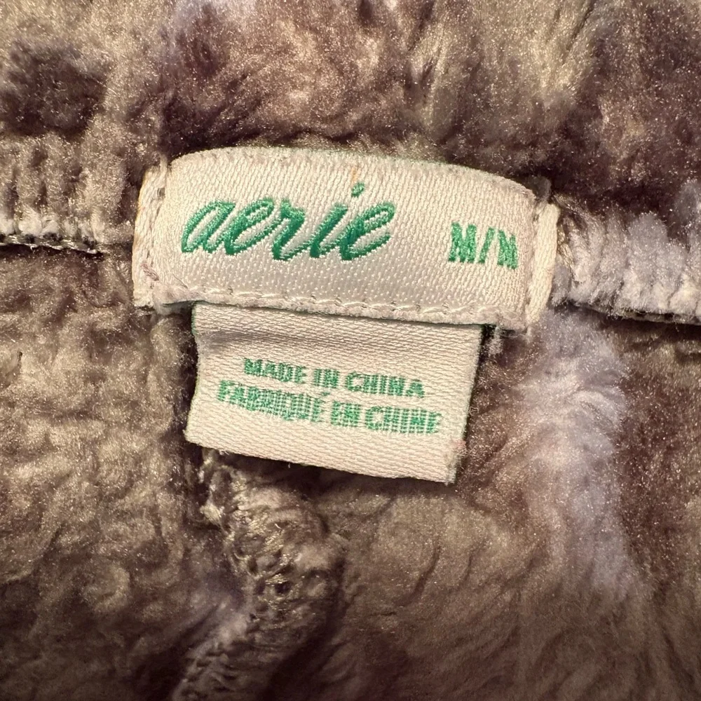 Aerie Olive Leopard Print Pajama Shorts